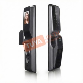 DL-L01 กลอนเปิดปิดประตูอัฉริยะ ควบคุม/สั่งงานผ่าน WiFi บนแอปพลิเคชัน ลายนิ้วมือ รหัสผ่าน คีย์การ์ด1.3MP 7.4V 4200mA