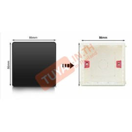 SWEU-E4 สวิตช์เปิด/ปิดไฟแบบทัชสีขาว LN/LL แบบ4ปุ่มทัช (EU) จตุรัส WIFI สั่งเปิด/ปิดผ่านแอพพลิเคชั่นมือถือ 220V 10A