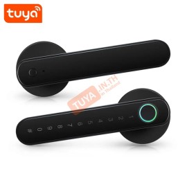 BFDL03 กลอนประตูแบบก้าน Bluetooth ปุ่มแบบทัช ลายนิ้วมือ+แอปพลิเคชัน+กุญแจ+รหัส สีดำ AAA*4 1.5V