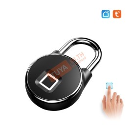 BFP02 แม่กุญแจสมาร์ท ปลดล็อคด้วยลายนิ้วมือ Bluetooth สีดำ 91x54x25 มิลลิเมตร