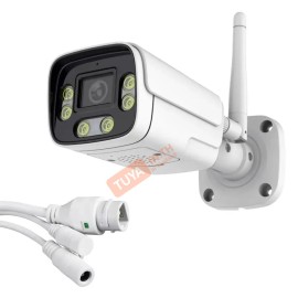 CM-W05 กล้องวงจรปิด 5MP พร้อมไฟ LED 6 ดวง WiFi LAN IP 66 DC12V 2.0A 128G