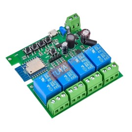 DOPR-RF04AC รีเลย์เปิด/ปิด ประตูอัจริยะ 4 ช่อง WIFI + RF 4CH Tuya สมาร์ท Wifi ไฟเข้าAC85V-250V 433 Remote Control Appliance Control โมดูล4CH รีเลย์ทำงานร่วมกับ Alexa Google Home