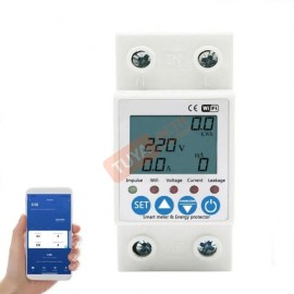 EM02 มิเตอร์ไฟฟ้า วงจรอัจฉริยะ ไฟรั่ว เกิน อุปกรณ์ป้องกันแรงดันไฟฟ้า รีเลย์ สวิตช์ เบรกเกอร์ พลังงาน กิโลวัตต์ 250V-300V