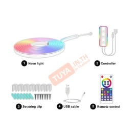 MRL1-05 หลอดไฟLEDแบบเชือก RGB 5เมตร WIFI+Bluetooth DC12V