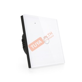 SWEU-E1 สวิตช์เปิด/ปิดไฟแบบทัชสีขาว LN/LL แบบ1ปุ่มทัช (EU) จตุรัส WIFI สั่งเปิด/ปิดผ่านแอพพลิเคชั่นมือถือ 220V 10A