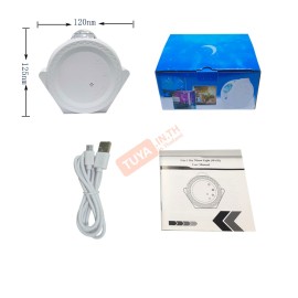 SMSP02 โปรเจคเตอร์ฉายดาวหลอดไฟ LED RGB มีแสงสี+เพลง+เลเซอร์ ดวงจันทร์ WiFi DC5V 2-10m