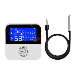 THS05-P เซ็นเซอร์วัดอุณหภูมิและวัดความชื้น แบบมีหน้าจอแสดงผลและมีเสียงสัญญาณเตือน WIFI