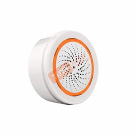 ZSTH01 ไซเรนเสียงและเซ็นเซอร์ตรวจจับอุณหภูมิและความชื้น Zigbee 