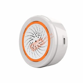 ZSTH01 ไซเรนเสียงและเซ็นเซอร์ตรวจจับอุณหภูมิและความชื้น Zigbee 