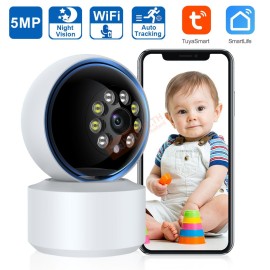 CM-H12 กล้องวงจรปิดไร้สายหมุนได้ WIFI แสงอินฟราเรด+แสงสีขาว 3MP H.265 128G