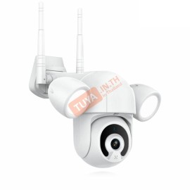 CM-P07 กล้องวงจรปิดภายนอกบ้านหมุนได้ WIFI กันน้ำIP65 5MP 12V 128G มีแสงสีขาว