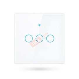 ZSWEU-E3 สวิตซ์เปิดปิดไฟแบบทัช 3ปุ่มกด ขนาดEU 220V LN/LL Zigbee (EU) จตุรัส
