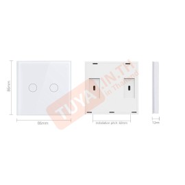 RCSW01 สวิตซ์ปุ่มกดแบบทัช 1 ปุ่มกด สำหรับสวิตซ์ไฟไร้สายอัจฉริยะ 433Mhz (จตุรัส)