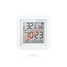 RTHS02 นาฬิกาตั้งโต๊ะ เซ็นเซอร์ตรวจจับอุณหภูมิความชื้น