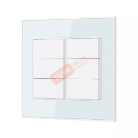 ZSW6-01M  สสวิตช์ไฟฟ้าแบบ Zigbee 6 ปุ่มกด สีขาว 110V~240V 1650W LN (WiFi)